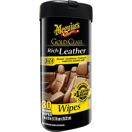 Meguiar's Gold Class™ Rich Leather Cleaner & Conditioner Wipes G10900 — Quality Boat Parts