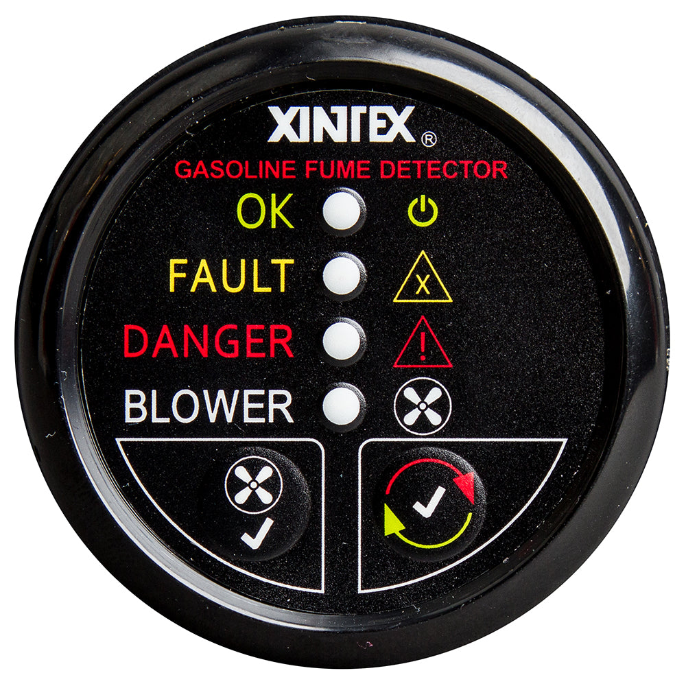 Fireboy-Xintex Gasoline Fume Detector w/ Blower Control - Black Bezel - 12V G-1BB-R — Quality Boat Parts