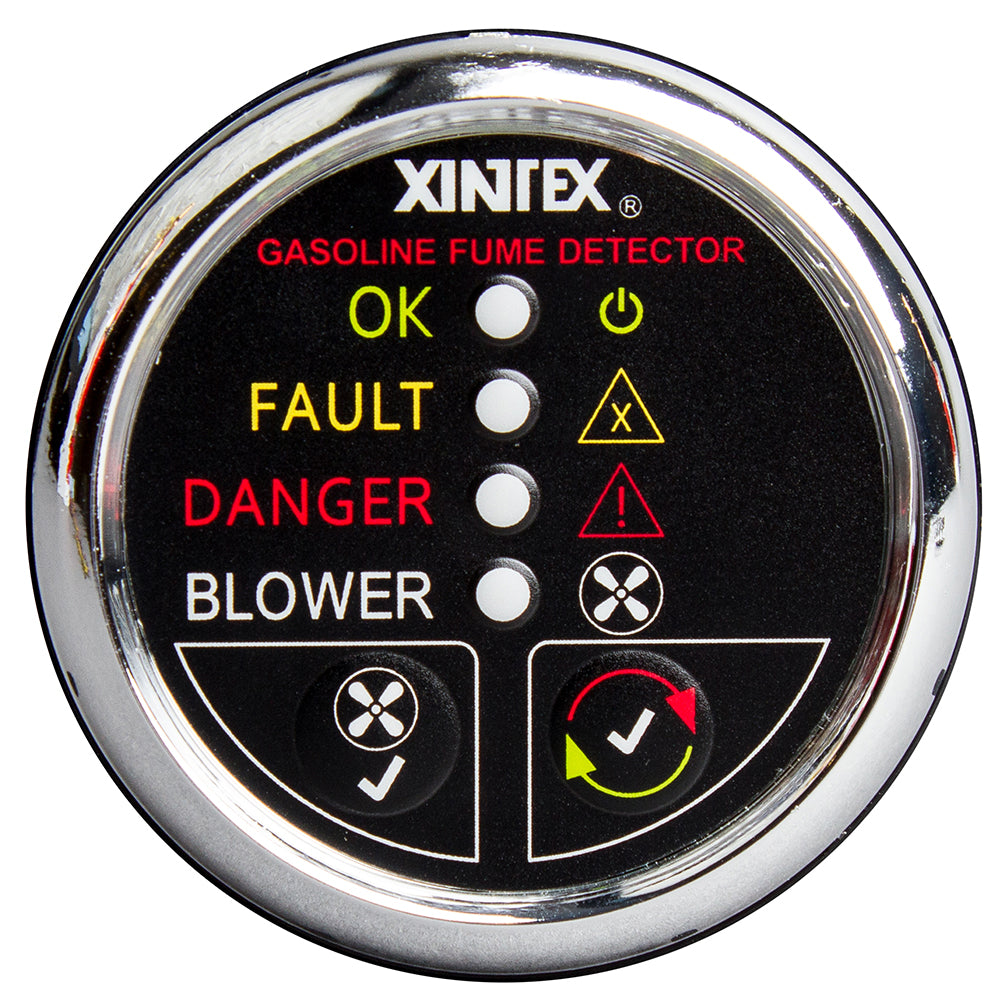 Fireboy-Xintex Gasoline Fume Detector w/Blower Control - Chrome Bezel - 12V G-1CB-R — Quality Boat Parts