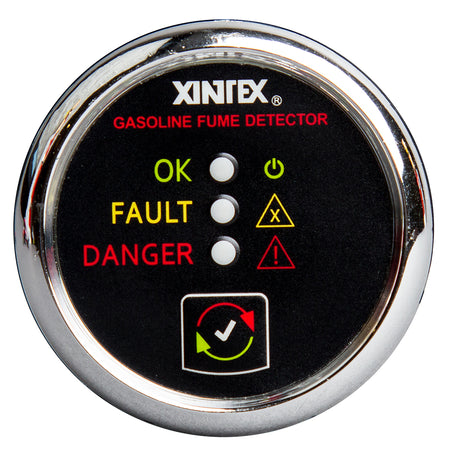 Fireboy-Xintex Gasoline Fume Detector - Chrome Bezel - 12/24V G-1C-R — Quality Boat Parts