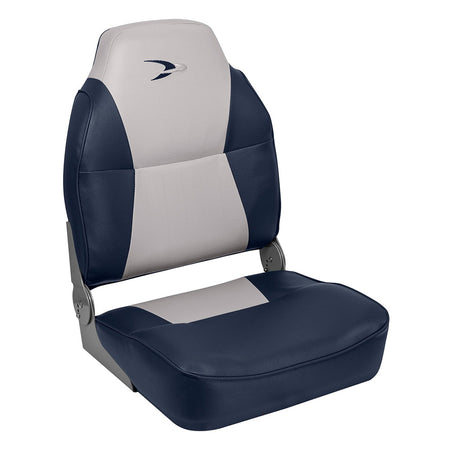 Wise Lund Style High-Back Fishing Seat - Grey/Navy 8WD640PLS-660 — Quality Boat Parts