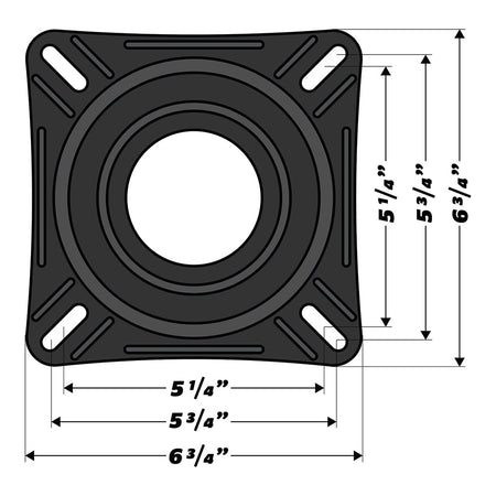 Wise 7" Boat Seat Swivel 8WD7S — Quality Boat Parts