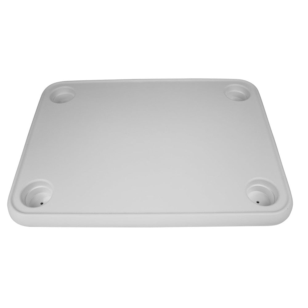 Wise White Rectangular Table - 4 Drink Holders w/Pedestal 8WD944 — Quality Boat Parts