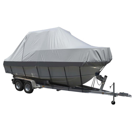 Carver Sun-DURA® Specialty Boat Cover f/22.5' Walk Around Cuddy & Center Console Boats - Grey 90022S-11 — Quality Boat Parts