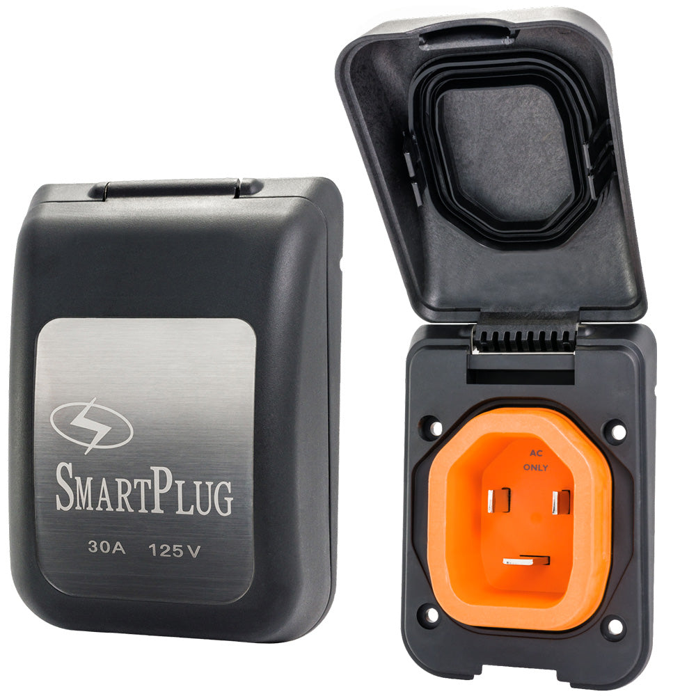 SmartPlug 30 AMP Male Non-Metallic Inlet Cover - Black BM30PB — Quality Boat Parts
