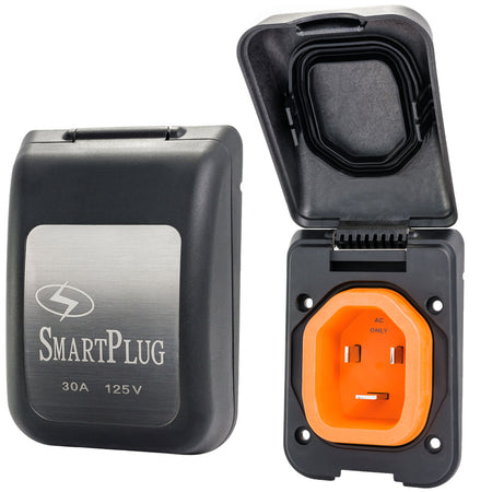 SmartPlug 30 AMP Male Non-Metallic Inlet Cover - Black BM30PB — Quality Boat Parts