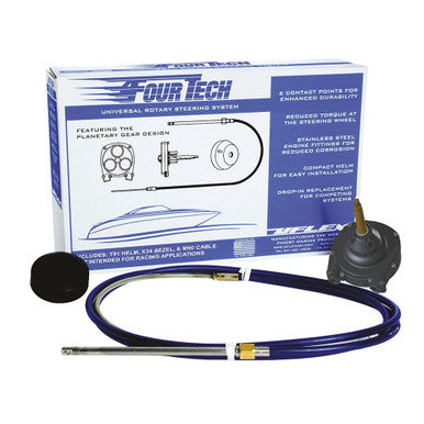 Uflex Fourtech 11' Mach Rotary Steering System w/ Helm, Bezel & Cable FOURTECH11 — Quality Boat Parts