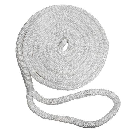 New England Ropes 1/2" Double Braid Dock Line - White - 35' C5050-16-00035 — Quality Boat Parts