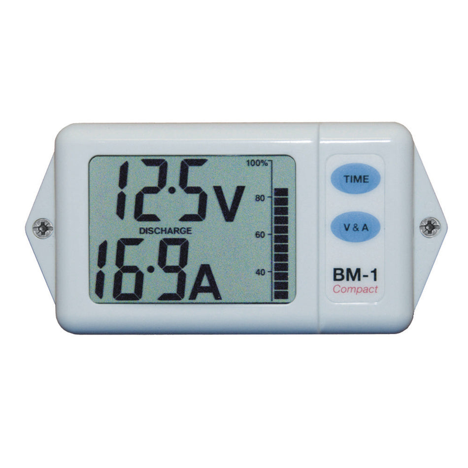 Clipper BM-1CW Battery Monitor Compact White BM-1CW — Quality Boat Parts