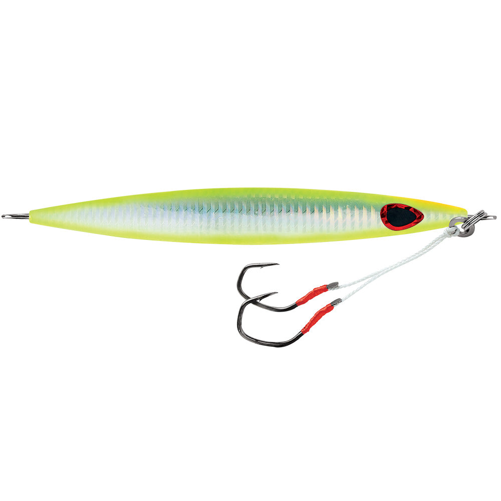 Williamson Kensaki 280 Jig - 7.25" - 9-7/8oz - UV Chartreuse Glow Zebra KSJ280UVCGZ — Quality Boat Parts