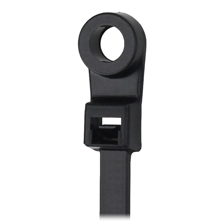 Pacer 8" Cable Tie w/Mounting Ring - Black - 50lb Tensile Strength - 2" Bundle Diameter - 100 Piece Bag CTMR2S-100BK — Quality Boat Parts