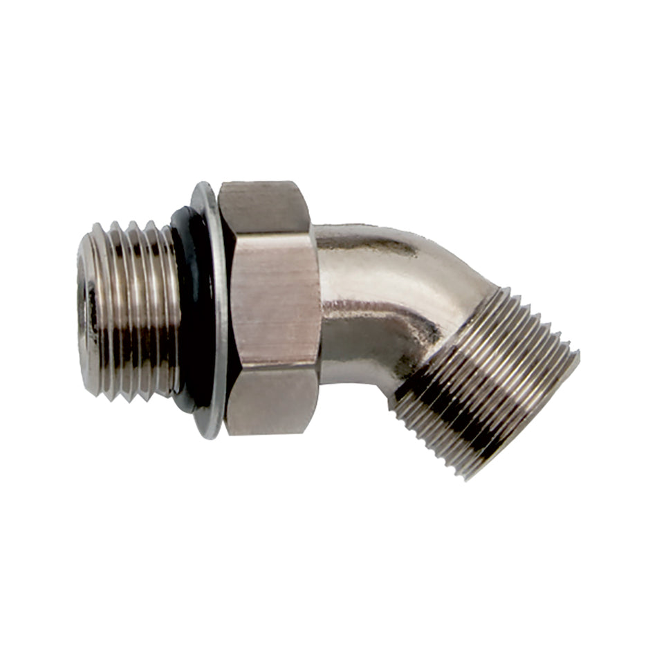 Uflex 45° Adjustable Fitting f/Back of UP Series Helms ORB 6 to 3/8" COMP AF45 — Quality Boat Parts