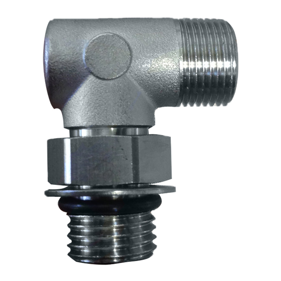 Uflex90° Adjustable Fitting f/Back of UP Series Helms ORB 6 to 3/8" COMP AF90 — Quality Boat Parts