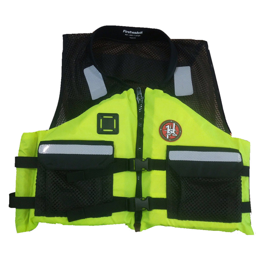First Watch AV-5001 Crew Vest - Hi-Vis Yellow - 2XL/3XL AV-5001-HV-2XL/3XL — Quality Boat Parts