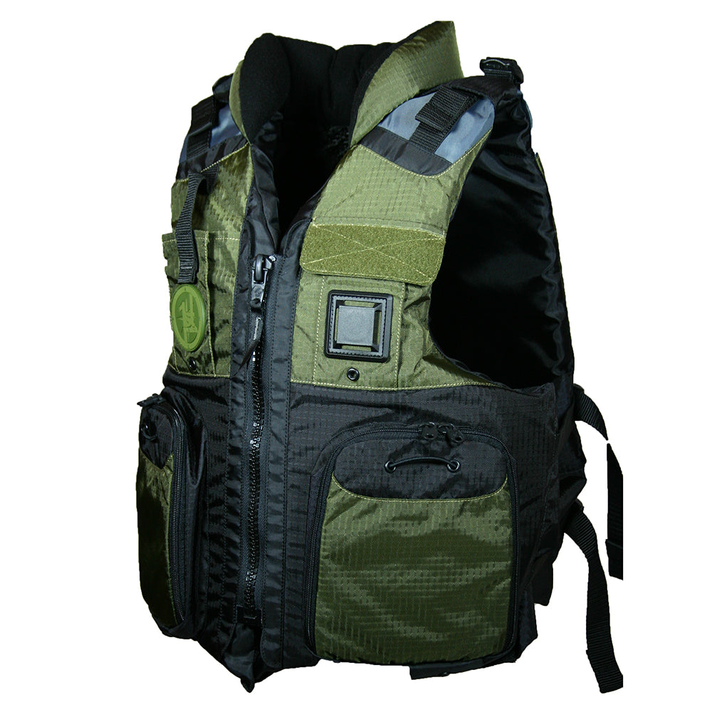 First Watch AV-800 Four Pocket Flotation Vest - OD Green - Large to XL AV-800-GN-L/XL — Quality Boat Parts