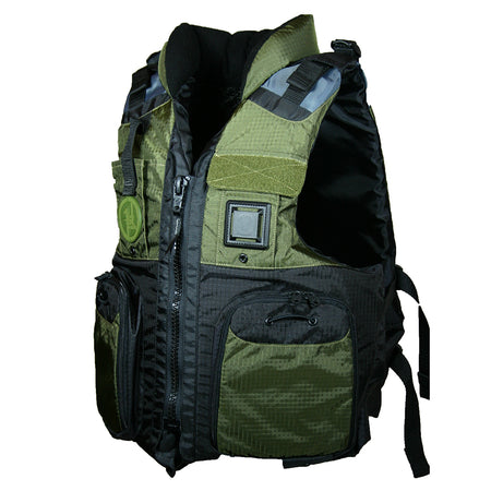First Watch AV-800 Four Pocket Flotation Vest - OD Green - Large to XL AV-800-GN-L/XL — Quality Boat Parts
