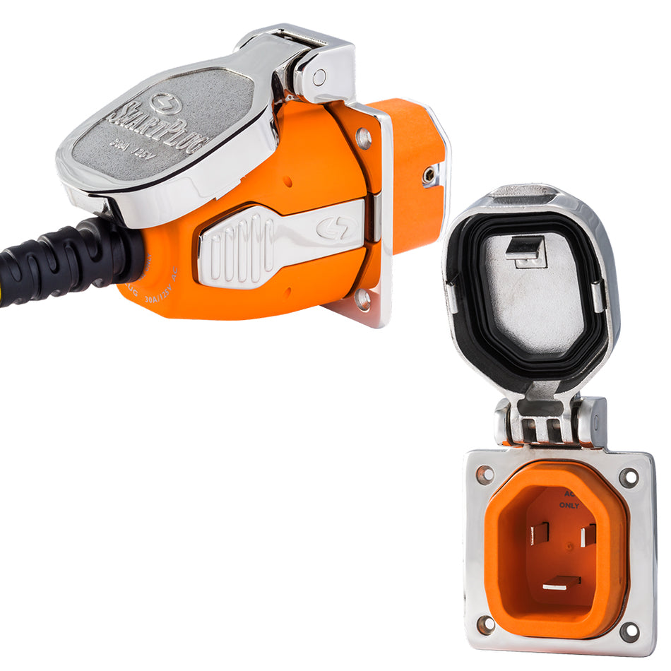 SmartPlug 30 AMP Inlet & Female Cord Connector Combo - Stainless Steel B30ASSYNT — Quality Boat Parts