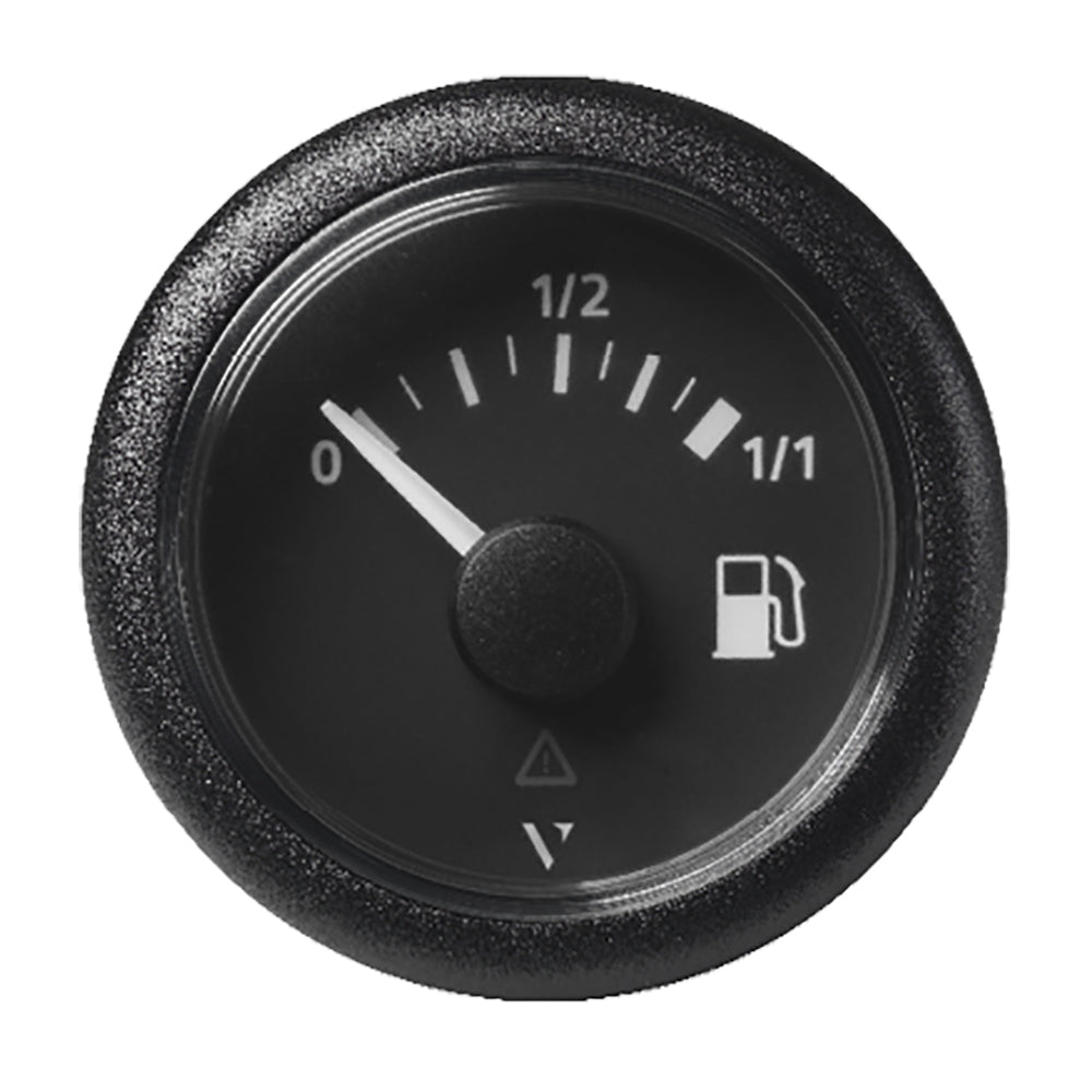 Veratron 52mm (2-1/16") ViewLine Fuel Tank Level Gauge - 0 to 1/1 - Black Dial & Round Bezel A2C59514079 — Quality Boat Parts