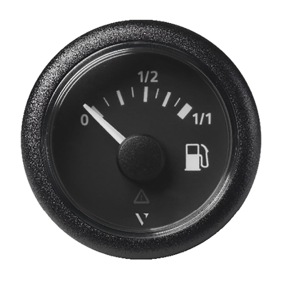 Veratron 52mm (2-1/16") ViewLine Fuel Tank Level Gauge - 0 to 1/1 - Black Dial & Round Bezel A2C59514079 — Quality Boat Parts