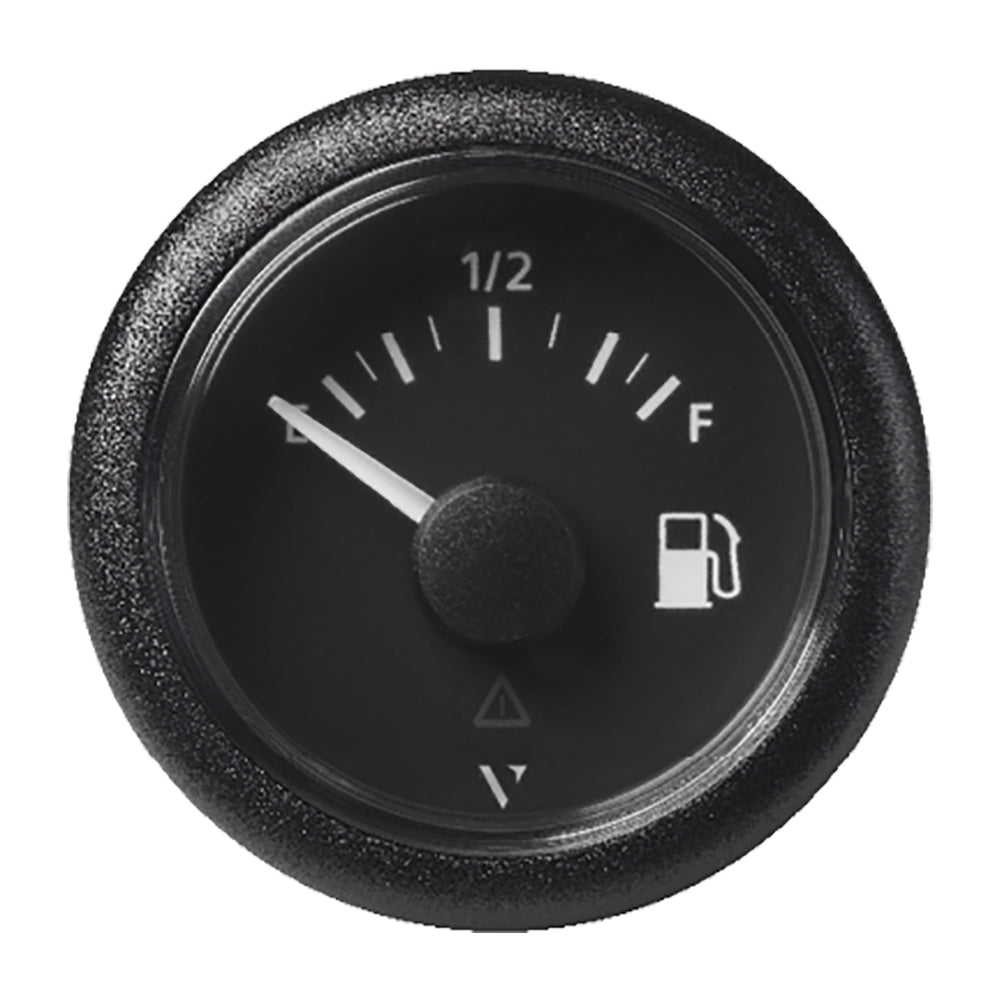 Veratron 52MM (2-1/16") ViewLine Fuel Level Gauge Empty-Full - 0-90 OHM - Black Dial & Round Bezel A2C59514085 — Quality Boat Parts