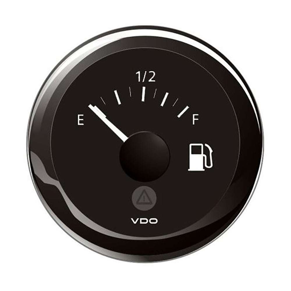 Veratron 52MM (2-1/16") ViewLine Tank Level Gauge E/F - 3-180 Ohm - Black Dial & Bezel A2C59514091 — Quality Boat Parts