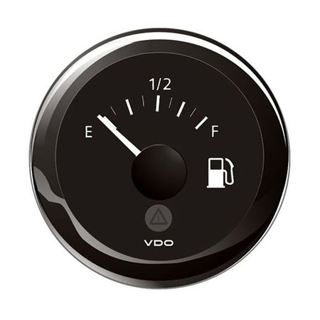 Veratron 52MM (2-1/16") ViewLine Tank Level Gauge E/F - 3-180 Ohm - Black Dial & Bezel A2C59514091 — Quality Boat Parts