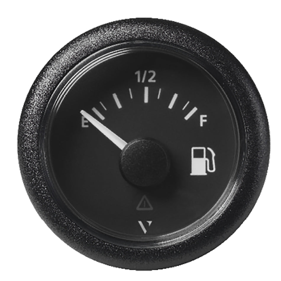 Veratron 52MM (2-1/16") ViewLine Fuel Level Gauge Empty/Full - 240-33.5 OHM - Black Dial & Round Bezel A2C59514094 — Quality Boat Parts