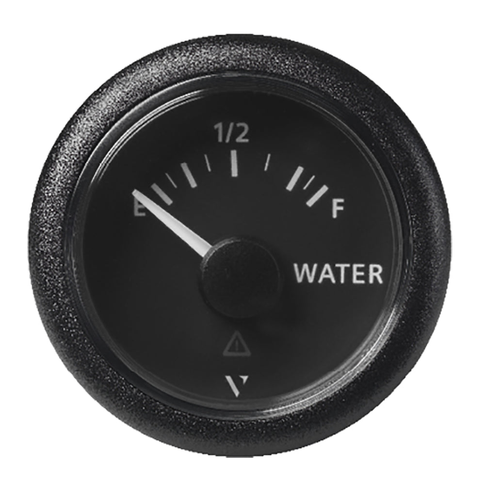 Veratron 52MM (2-1/16") ViewLine Fresh Water Resistive - Empty/Full - 3 to 180 OHM - Black Dial & Round Bezel A2C59514099 — Quality Boat Parts