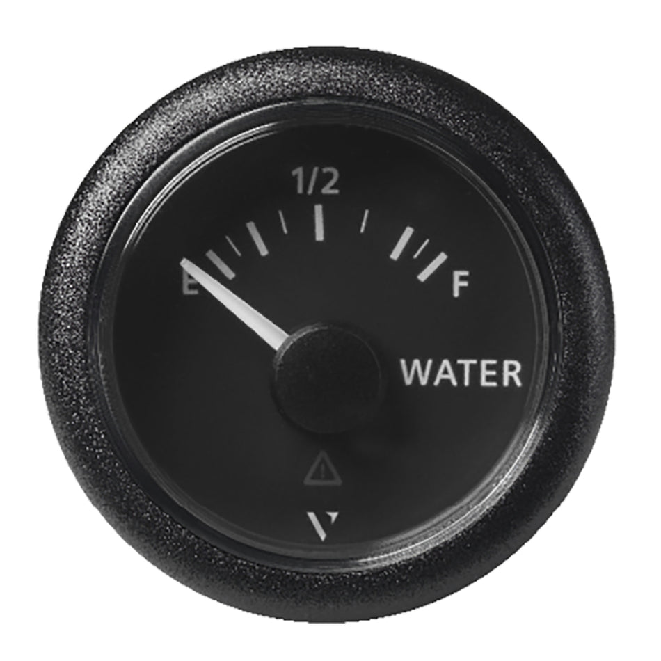 Veratron 52MM (2-1/16") ViewLine Fresh Water Resistive - Empty/Full - 3 to 180 OHM - Black Dial & Round Bezel A2C59514099 — Quality Boat Parts