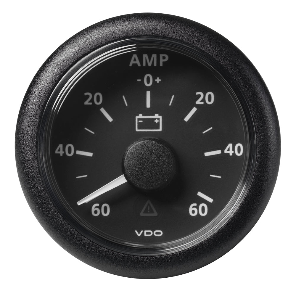 Veratron 52MM (2-1/16") ViewLine Battery Status Gauge -60/+60AMP - Black Dial & Bezel A2C59512328 — Quality Boat Parts