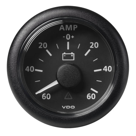Veratron 52MM (2-1/16") ViewLine Battery Status Gauge -60/+60AMP - Black Dial & Bezel A2C59512328 — Quality Boat Parts