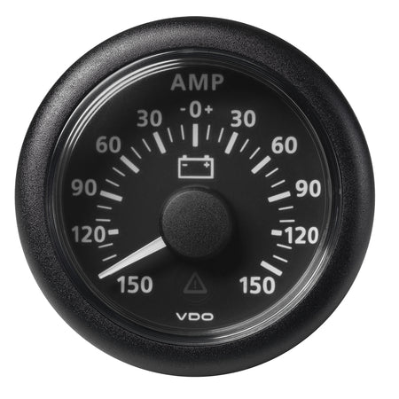 Veratron 52MM (2-1/16") ViewLine Battery Status Gauge -150/+150AMP - Black Dial & Bezel A2C59512329 — Quality Boat Parts