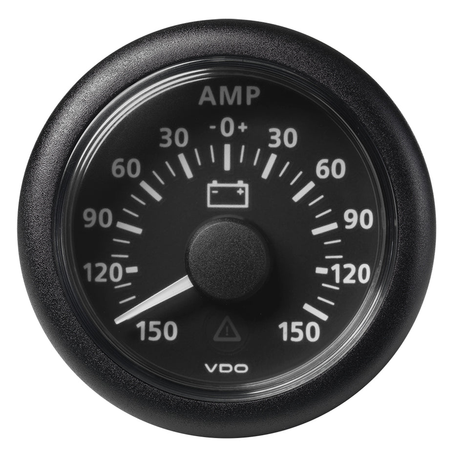 Veratron 52MM (2-1/16") ViewLine Battery Status Gauge -150/+150AMP - Black Dial & Bezel A2C59512329 — Quality Boat Parts