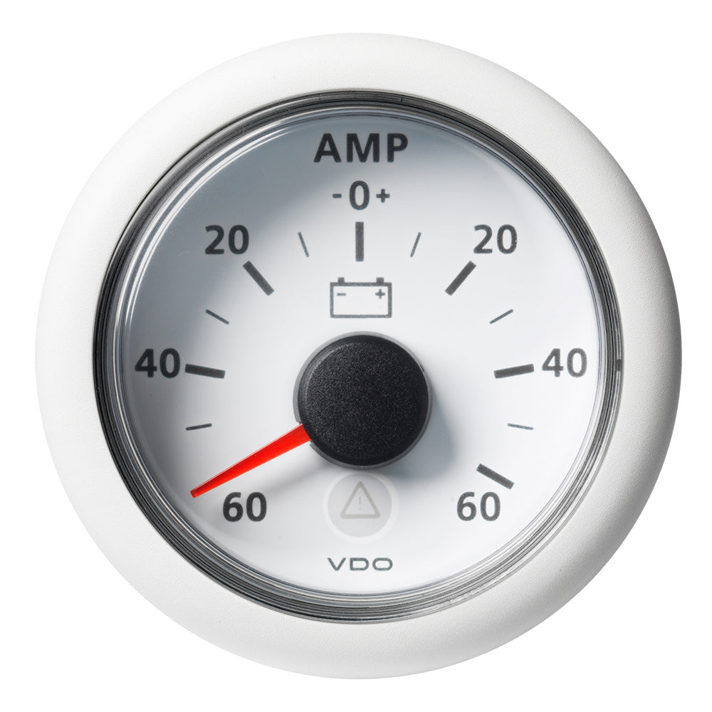 Veratron 52MM (2-1/16") ViewLine Battery Status Gauge -60/+60AMP - White Dial & Bezel A2C59512330 — Quality Boat Parts