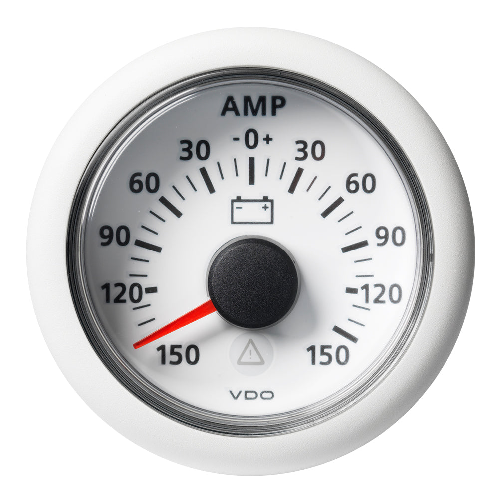 Veratron 52MM (2-1/16") ViewLine Battery Status Gauge -150/+150AMP - White Dial & Bezel A2C59512331 — Quality Boat Parts