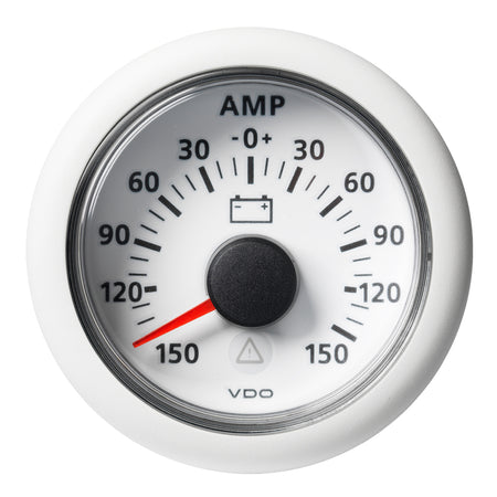 Veratron 52MM (2-1/16") ViewLine Battery Status Gauge -150/+150AMP - White Dial & Bezel A2C59512331 — Quality Boat Parts