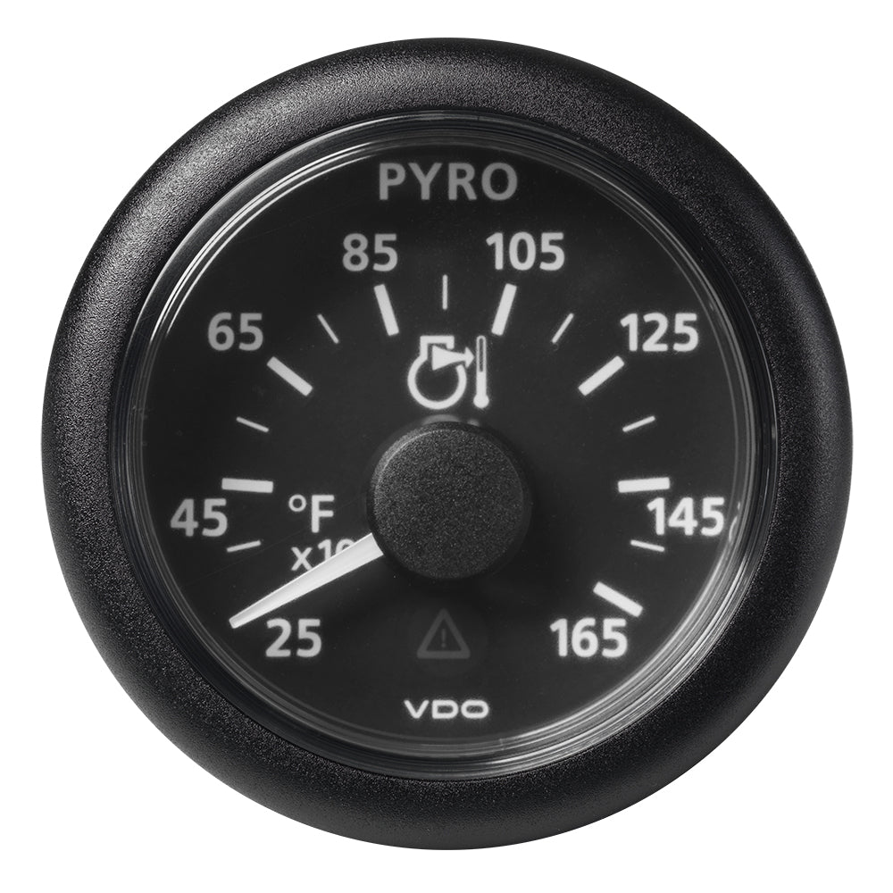 Veratron 52 MM (2-1/16") ViewLine Pyrometer - 250° to 1650°F - Black Dial & Bezel A2C59512334 — Quality Boat Parts