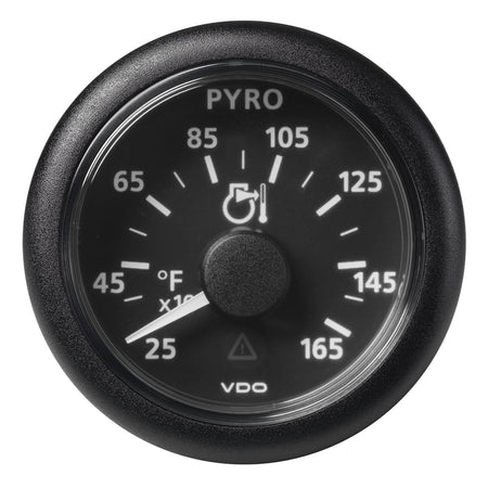 Veratron 52 MM (2-1/16") ViewLine Pyrometer - 250° to 1650°F - Black Dial & Bezel A2C59512334 — Quality Boat Parts