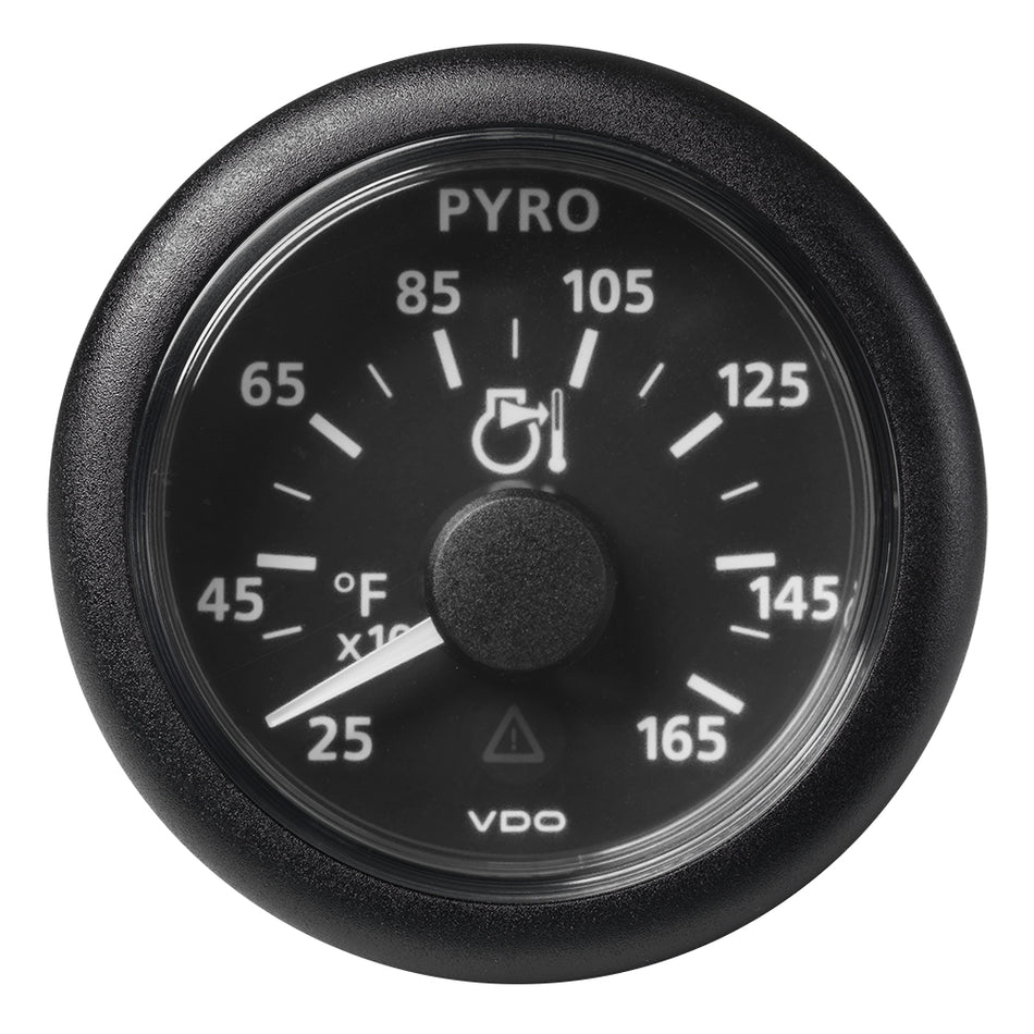 Veratron 52 MM (2-1/16") ViewLine Pyrometer - 250° to 1650°F - Black Dial & Bezel A2C59512334 — Quality Boat Parts