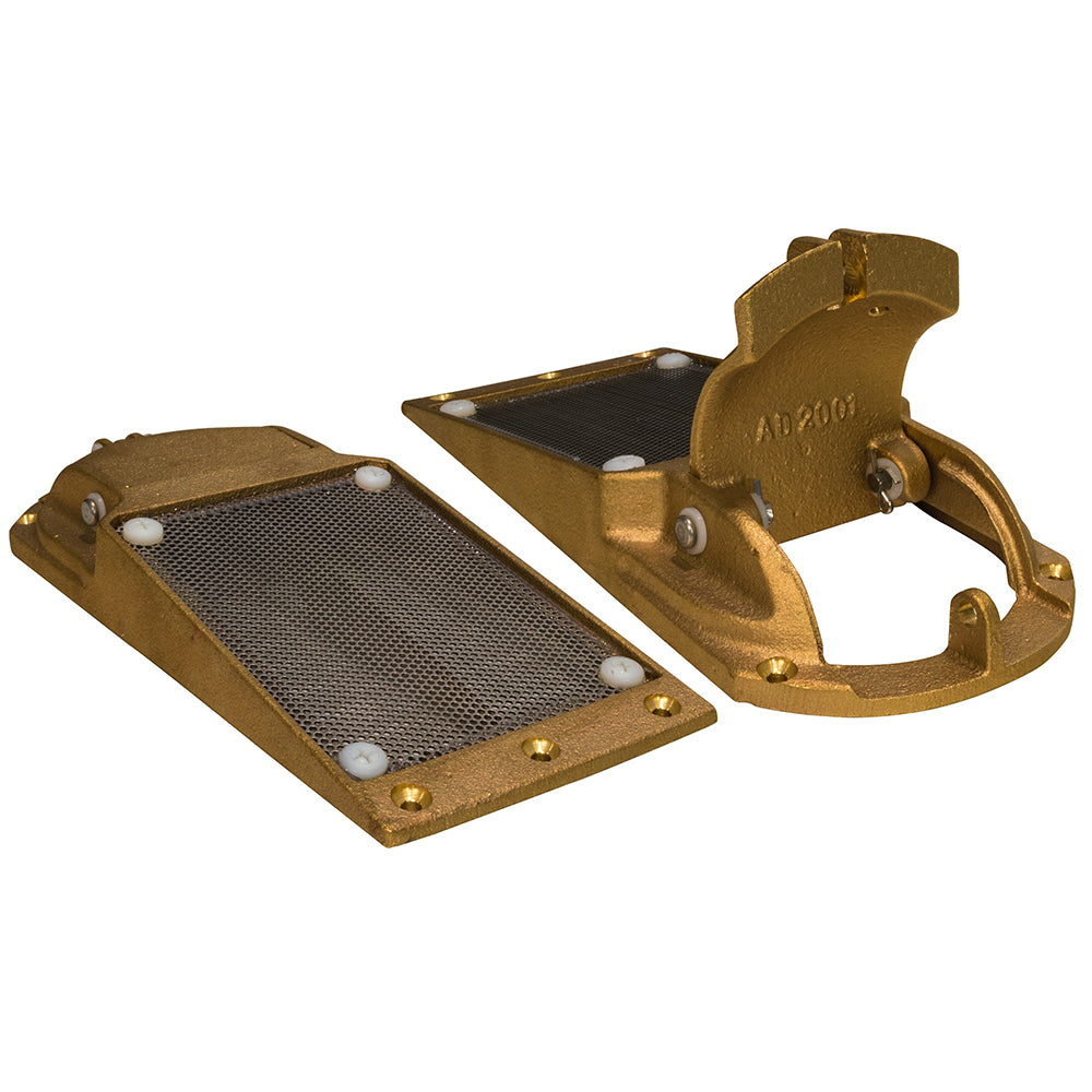 GROCO Perforated Hull Strainer w/Access Door 1-1/4" Max Thru-Hull APHS-1250-1 — Quality Boat Parts