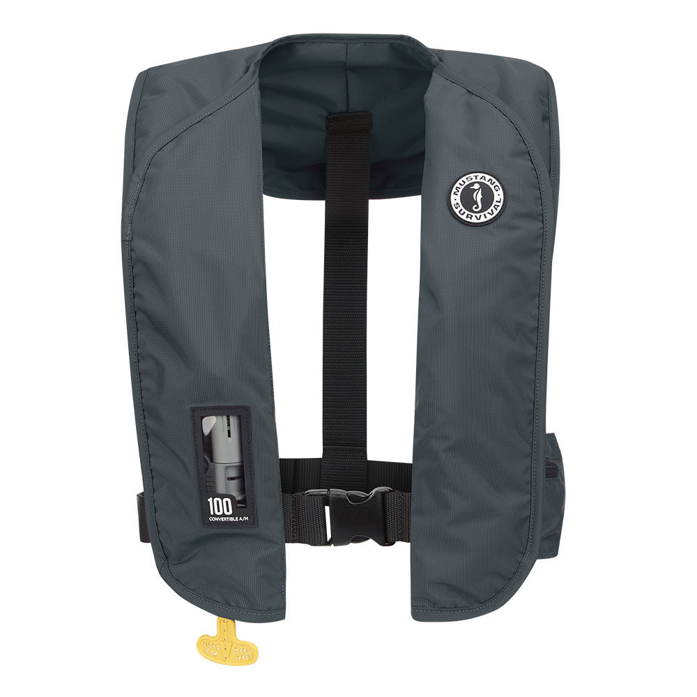 Mustang MIT 100 Convertible Inflatable PFD - Admiral Grey MD2030-191-0-202 — Quality Boat Parts