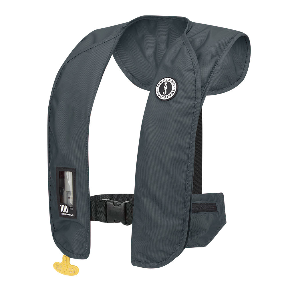 Mustang MIT 100 Convertible Inflatable PFD - Admiral Grey MD2030-191-0-202 — Quality Boat Parts