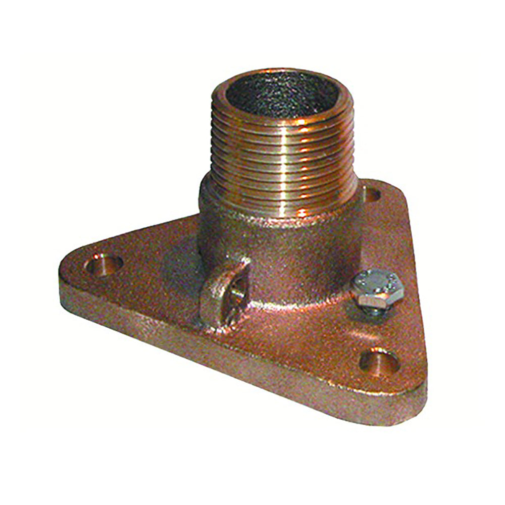 GROCO 1-1/2" Bronze NPS to NPT Flange Adapter IBVF-1500 — Quality Boat Parts