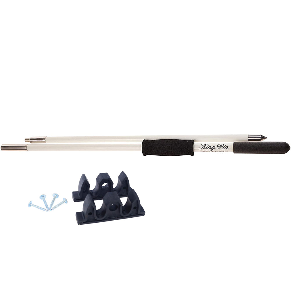 Panther 10' King Pin Anchor Pole - 2-Piece - White KPP100W — Quality Boat Parts