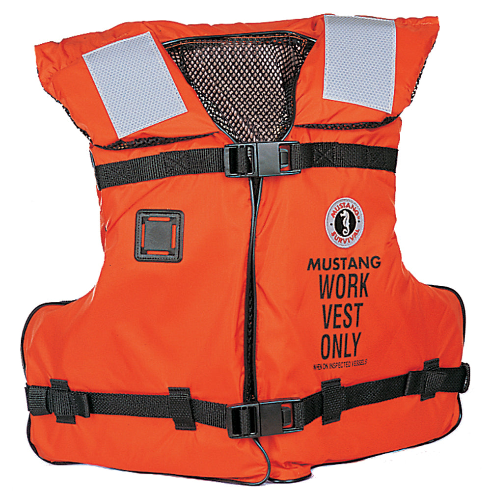 Mustang Type III/V Work Vest - Orange - Adult Universal MV3192-2-0-16 — Quality Boat Parts