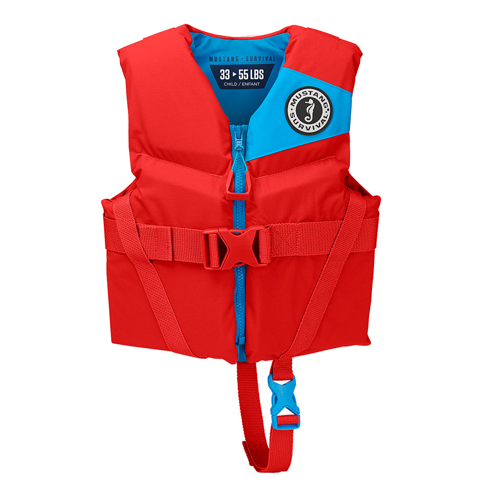 Mustang Child REV Foam Vest - Red - Child MV3565-277-0-206 — Quality Boat Parts