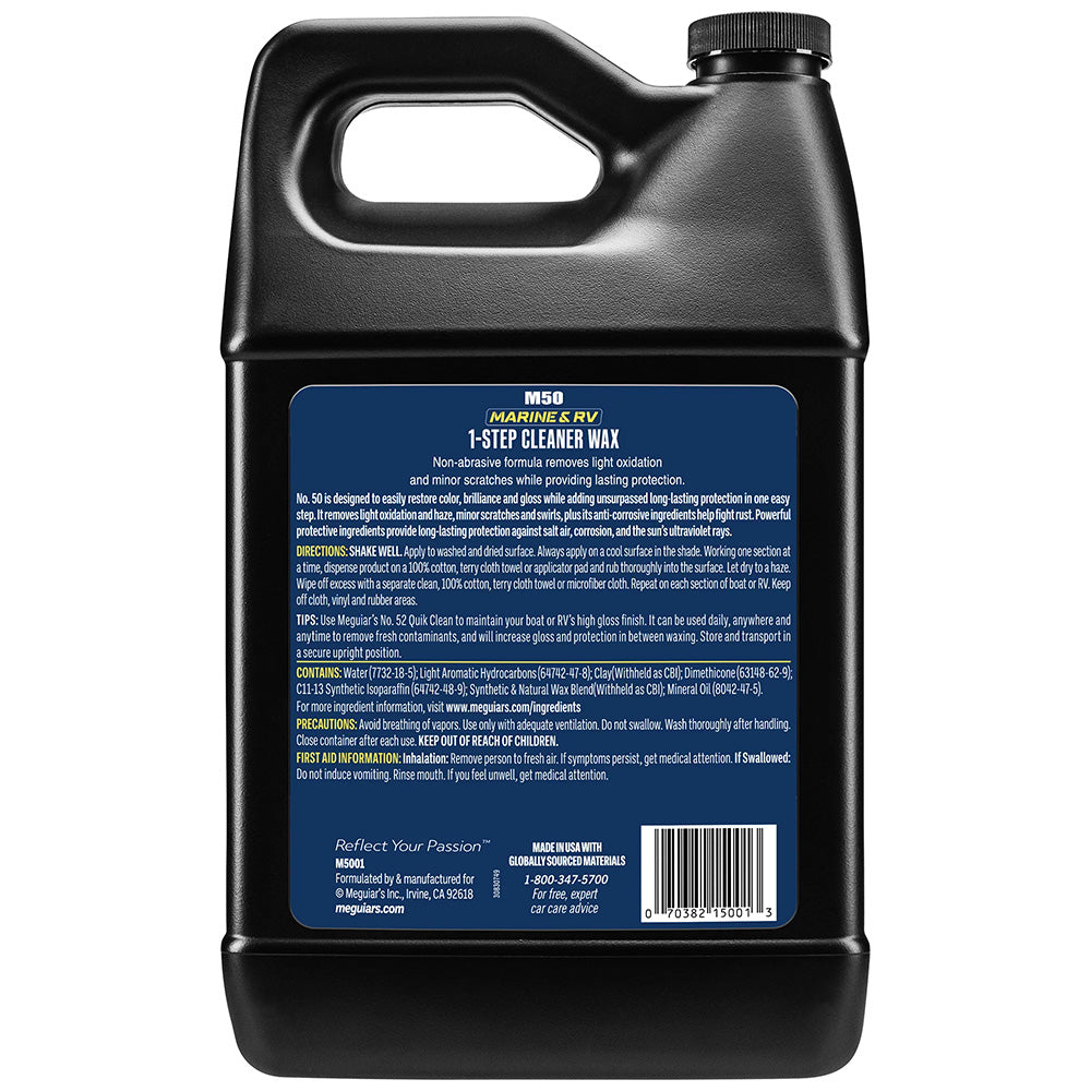 Meguiar's #50 Boat/RV Cleaner Wax - Liquid 1 Gallon M5001 — Quality Boat Parts