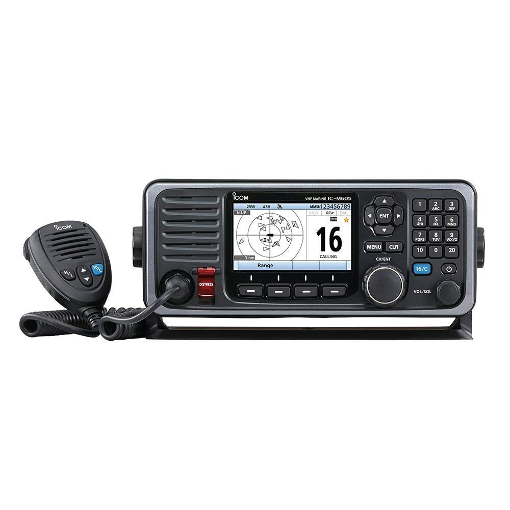 Icom M605 25W VHF AIS Rear Mic Connector M605 41 USA — Quality Boat Parts