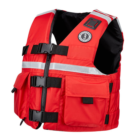 Mustang SAR Vest w/SOLAS Reflective Tape - Red - Large MV5606-4-L-216 — Quality Boat Parts