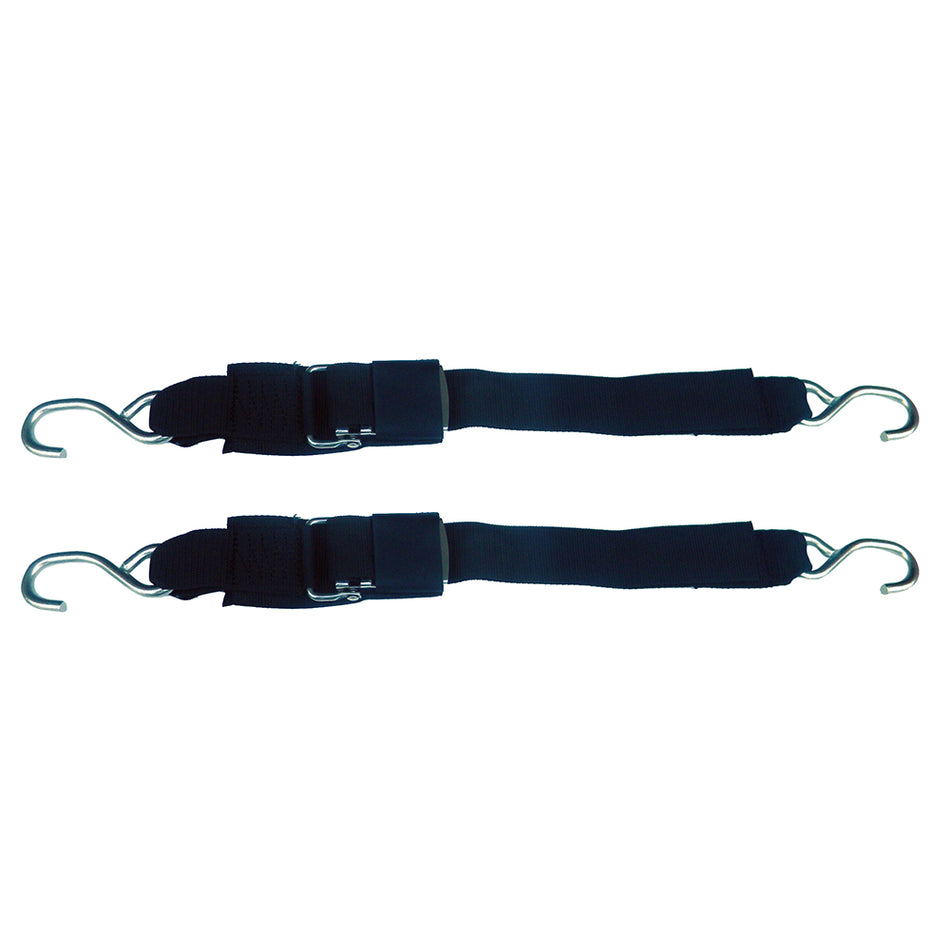 Rod Saver Stainless Steel Quick Release Transom Tie-Down - 2" x 6' - Pair SS/QRTD6 — Quality Boat Parts